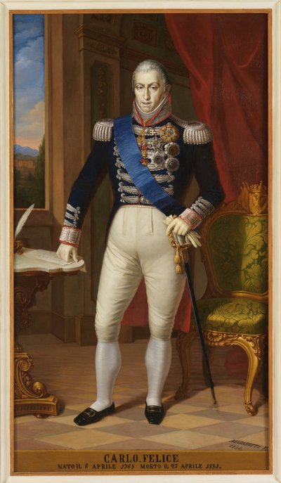 Porträt von Carlo Felice von Unbekannt Unbekannt